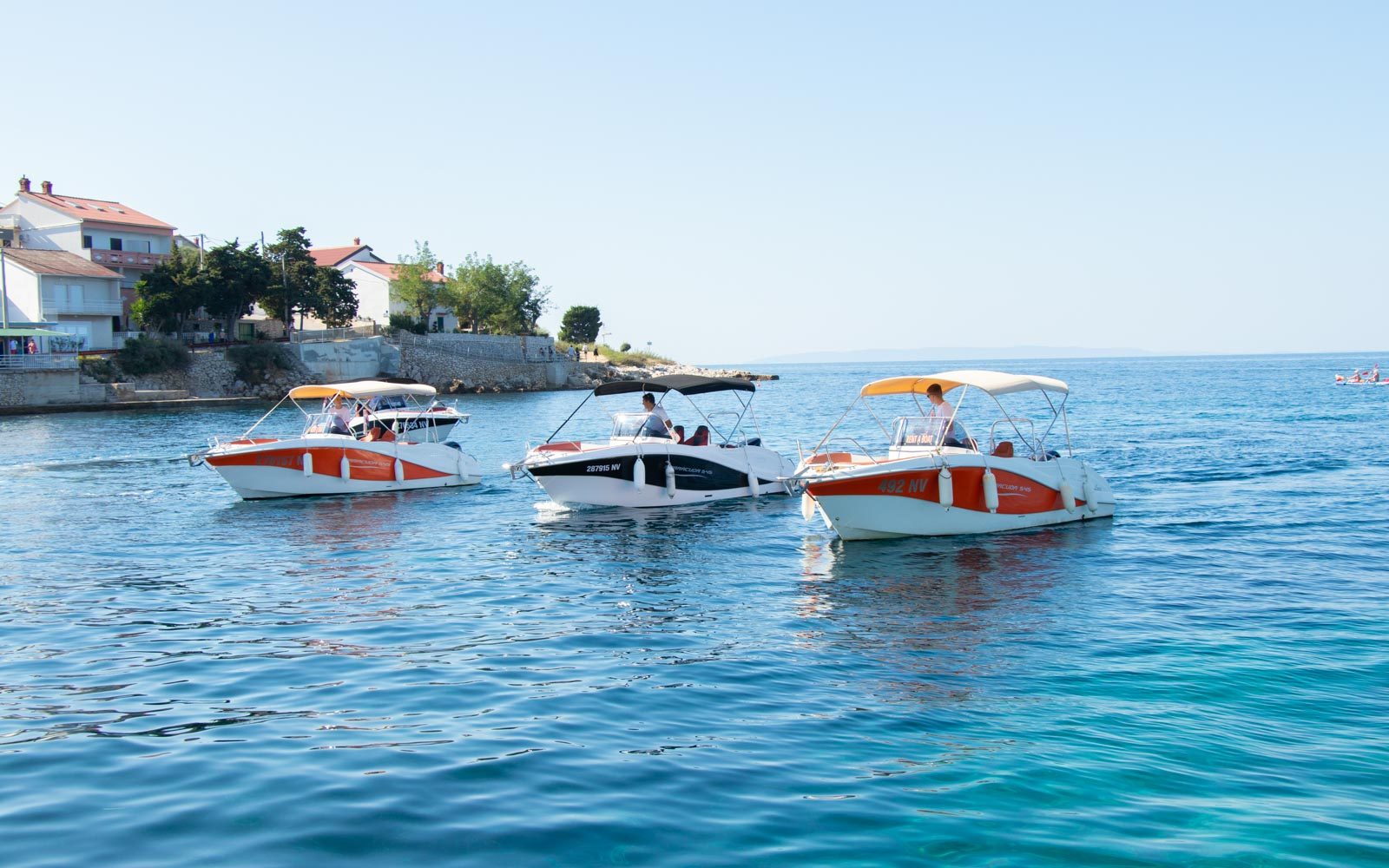Rent a boat Novalja — Baracuda 545 speedboats for hire in Lun harbor, Pag Island, Croatia